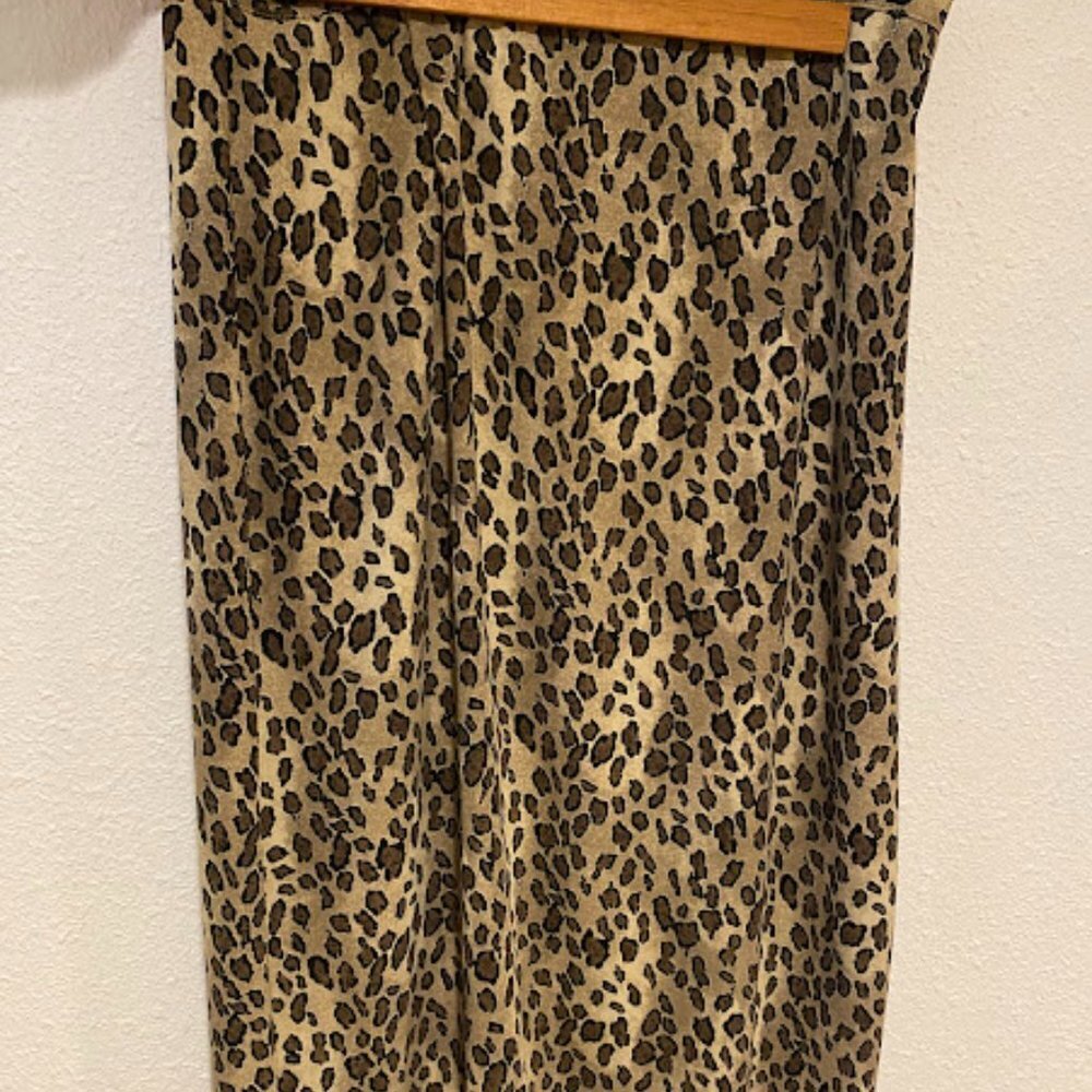 Vintage Emma James Animal Print Midi Skirt